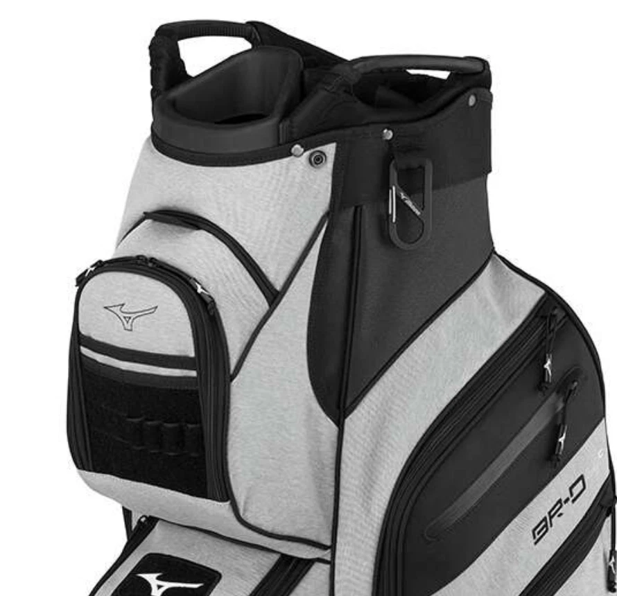 Bolsa de carro de golf Mizuno BR-D4c 10,5 x 47 pulgadas 5LJC2425 14 vías 3,3 kg 2024 gris jaspeado Foto 2 de 4