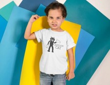 Cartoon Cat Childrens Cotton Tee Shirt, Sirenhead moon art figure shirt scp