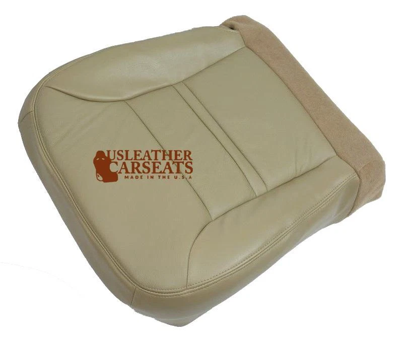 Ford Excursion Limited 2000 2001 parte inferior del lado del pasajero cubierta de asiento de cuero tostado Foto 3 de 4