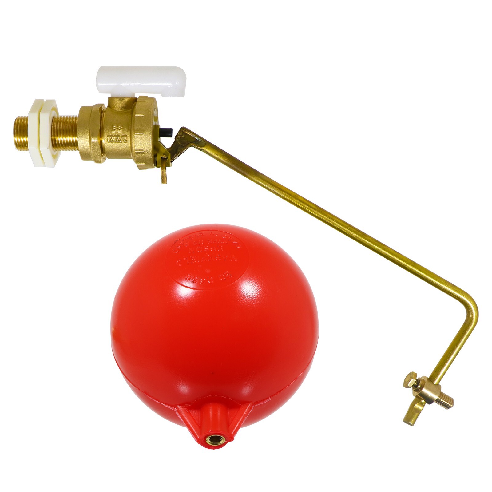Toilet Float Valve Kit 1/2"" Part 2 BS1212/2 Low Pressure Side Entry 4 1/2"" Ball