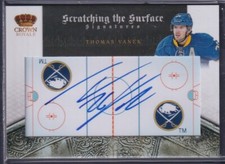 THOMAS VANEK - 2010 Panini Crown Royale Scratching the Surface Auto #97, /100