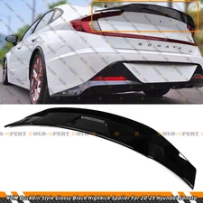 FOR 20-25 HYUNDAI SONATA KDM DUCKBILL STYLE GLOSSY BLACK HIGHKICK TRUNK SPOILER