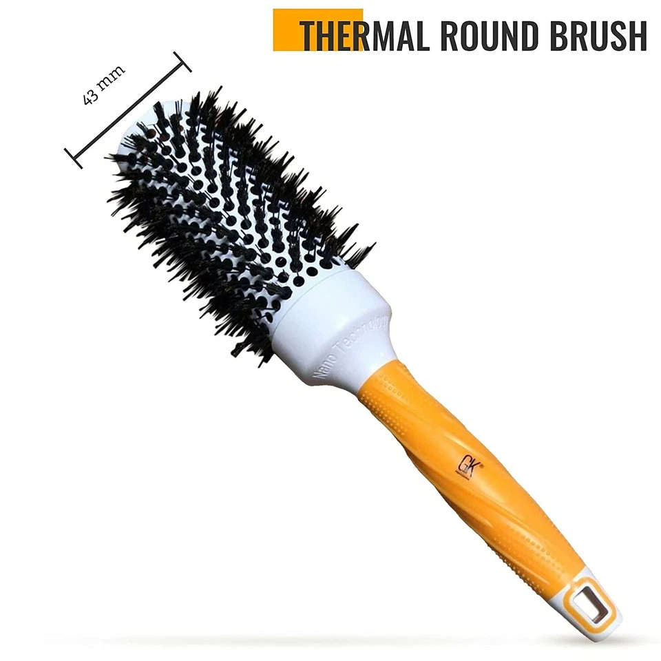 GK HAIR Professional Large Thermal Extra Round Brush 43mm Frizz Control Blow Dry - Image 2 of 4