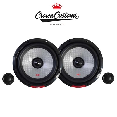 240W VIBE PULSE 6.5'' COMPONENT SPEAKERS CAR AUDIO BASS NEW MODEL 2024