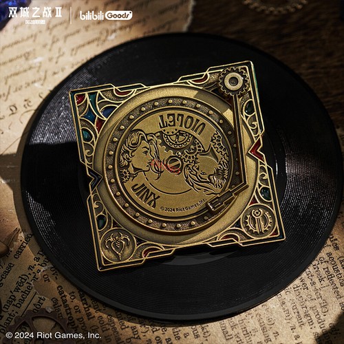 League of Legends Official Arcane Season 2 Rotating Record Souvenir Badge Metal - Picture 3 of 16