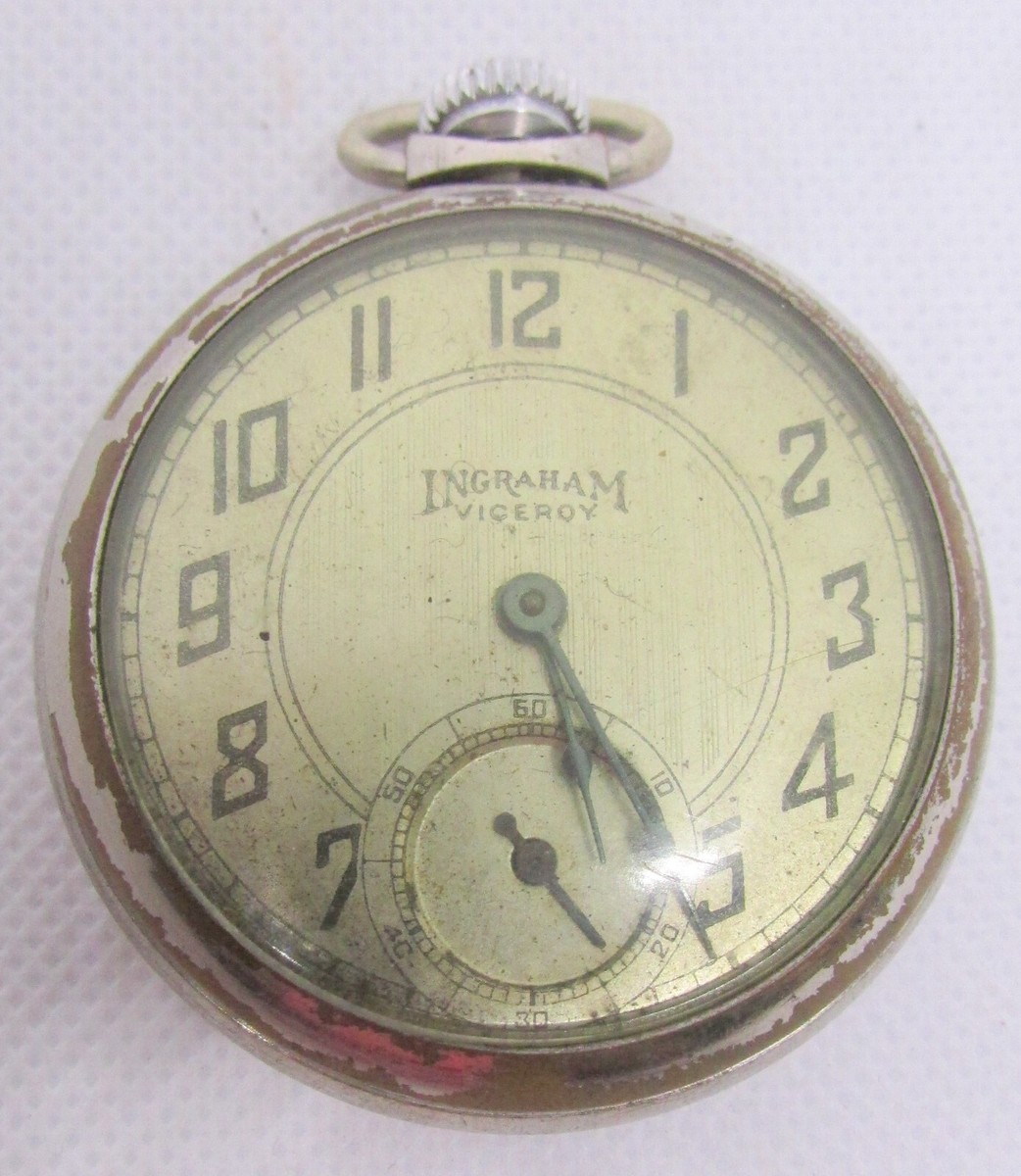 Pocket Watch Ingraham Viceroy Running ~WC