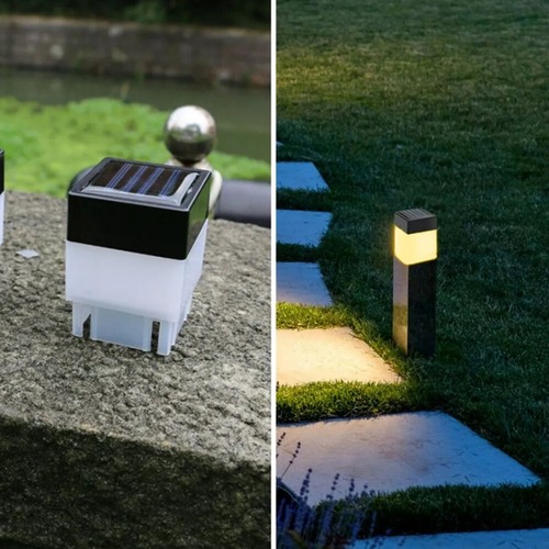 LED Solar Post Cap Lights Waterproof Square Fence Light Outdoor Pool Garden Lamp - Picture 27 of 32