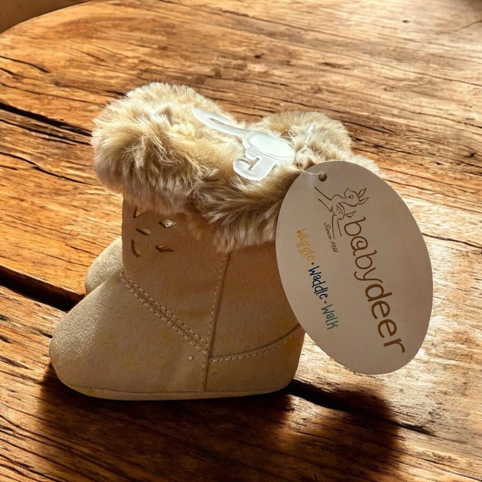 Bebé Ciervo Bebé-Niña 02-4966 Bota de Moda, Bronceada, 2 Regular EE. UU. Infantil Foto 2 de 4