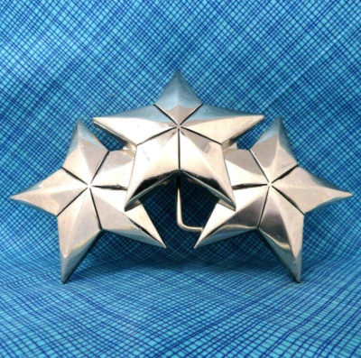 Stars Belt Buckle 3D Cut Out Sports Music Patriotic Vintage 90s Rock Rebel  .A41