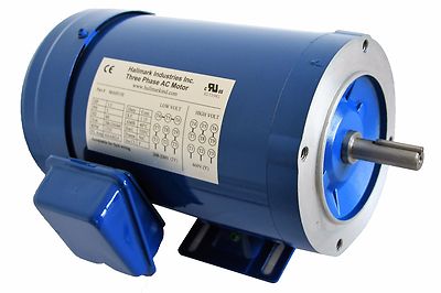 AC MOTOR, 1/2HP, 1725RPM, 3PH, 206-230V/460V,  56C/TEFC, WITH BASE