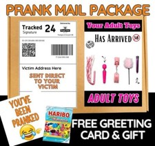 Prank Funny Toys Has Arrived Mail-Sent Direct To Friend-Postal Package Adult