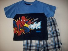Spiderman Short Set 2pc Boys 2T 3T 4T 5Toddler Marvel Spiderman New