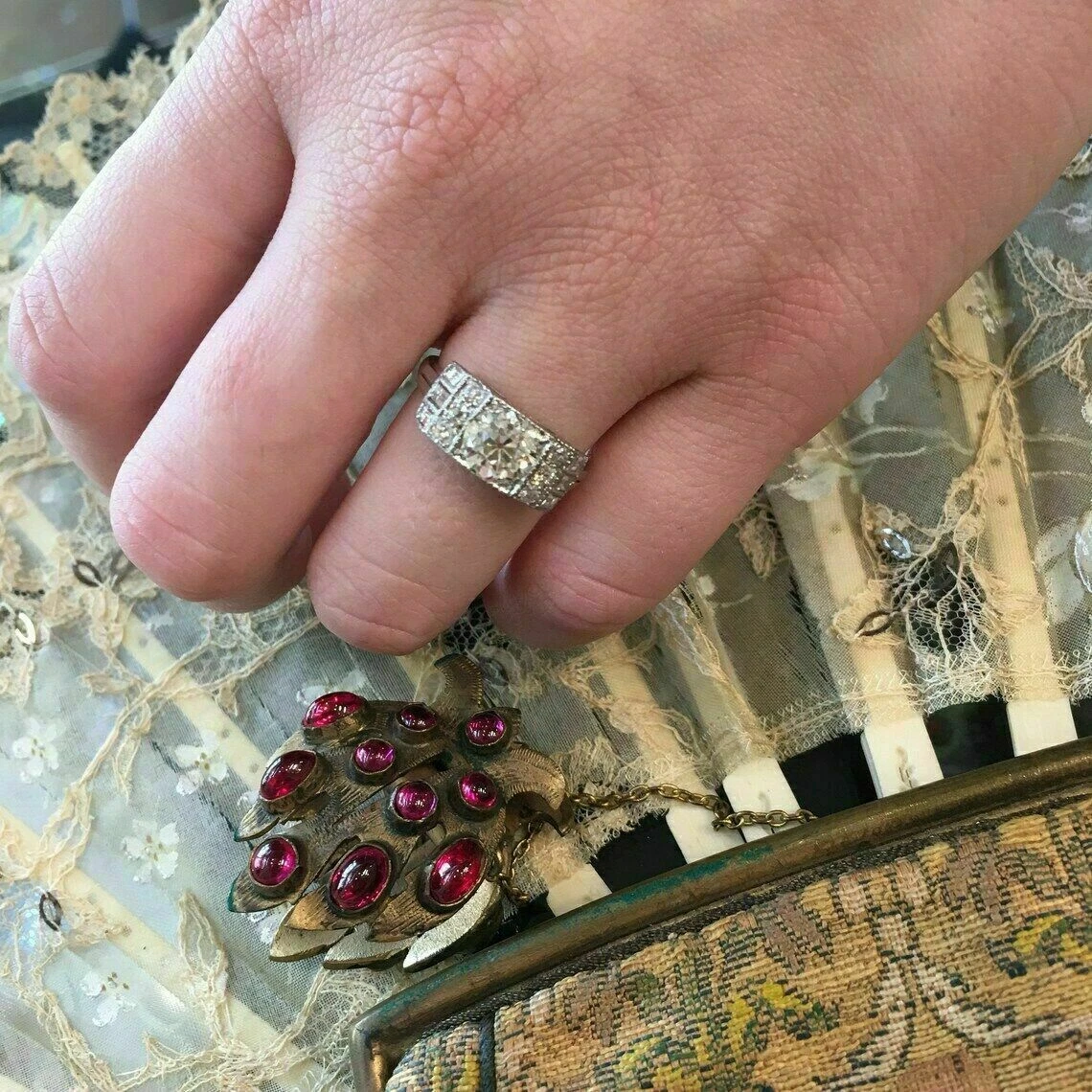 Art Deco Diamond Ring .30ct Old European Original 1920s Antique Flowers 18K  For Sale at 1stDibs | antique diamond rings 1920s, gold vintage engagement  rings 1920s, art deco estate ring