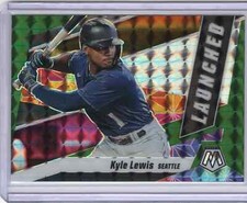 Kyle Lewis 2021 Panini Mosaic - Launched Green Mosaic Prizm #L8 