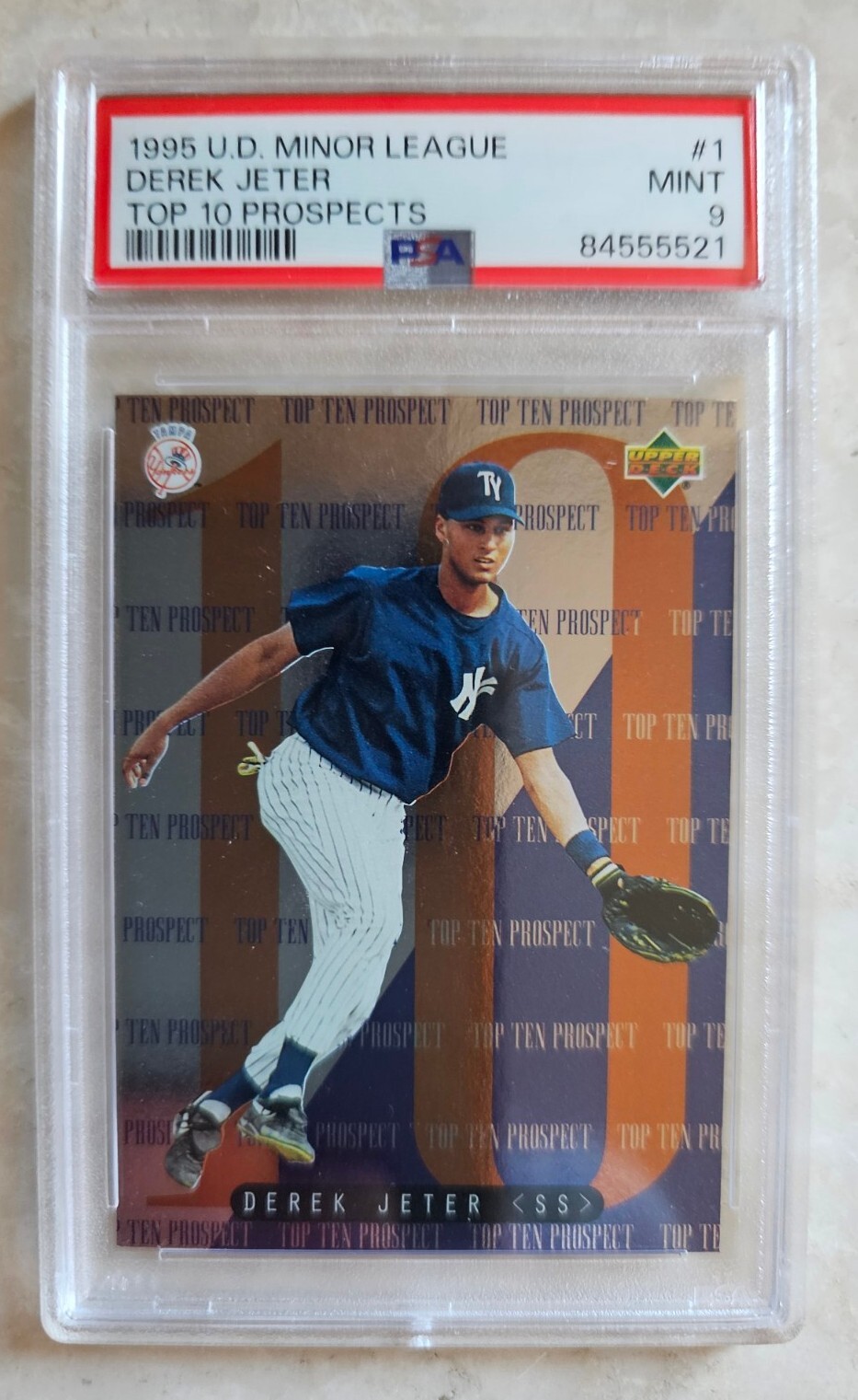 🔥1995 Upper Deck Minor League #1 Derek Jeter Top 10 Prospects PSA 9 Low Pop📈
