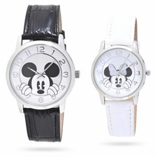 Disney Mickey Minnie His and Hers Black and White Watches Set of 2- MK50012- NIB
