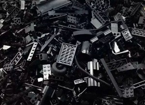 black lego pieces
