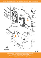 YAMAHA Joint 1, 24X-12469-00 OEM YZ125 YZ250 Lanza DT200R WR250