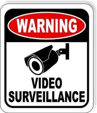 Warning Video Surveillance Security Aluminum Composite Sign
