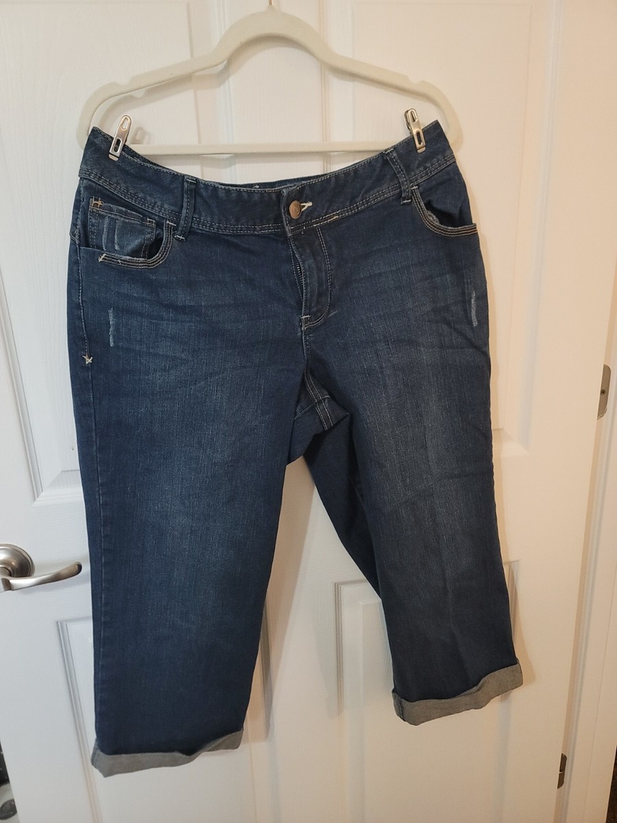 Lane Bryant Jeans Womens Capri Genius Fit Stretch Denim plus size 16