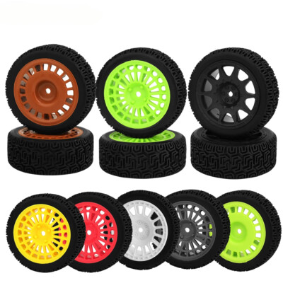 4PCS 1/10 RC Car Drift Tires&Wheel Rim 12mm Hex For HPI HSP On Road Racing Model
