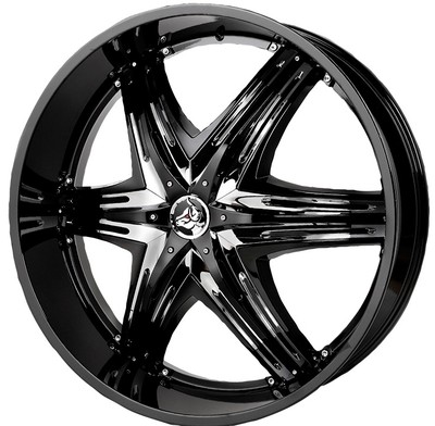 22 inch 22x8.5 DIABLO ELITE G2 Black wheel rim 6x4.5 6x114.3 +18 