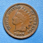 1907 Indian Head Cent Penny ~ VG VERY GOOD ~ US Type Coin Collectible