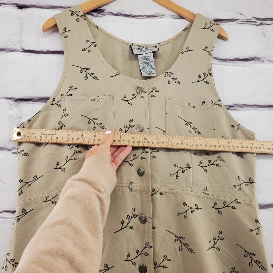 Vestido DIRECTIVES A Line Mujer Grande Vintage Años 90 Floral Lagenlook Tostado Negro Foto 3 de 4