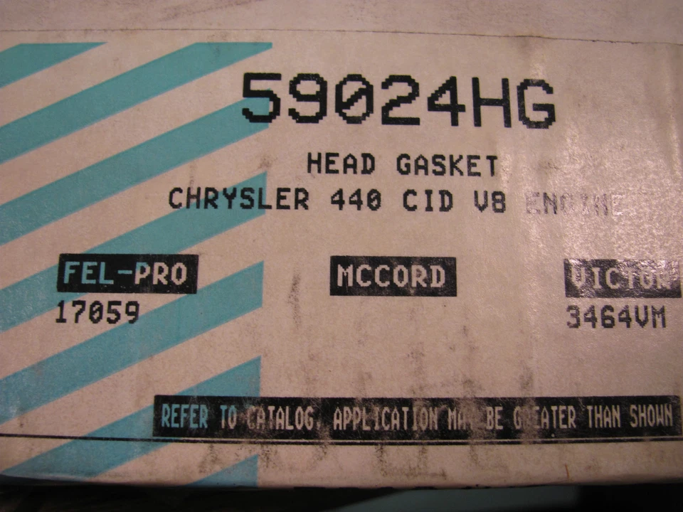 CABEZAL JUNTA DETROIT CHEVROLET 440 CID # 59024HG FELPRO 17059 3464VM Foto 2 de 3