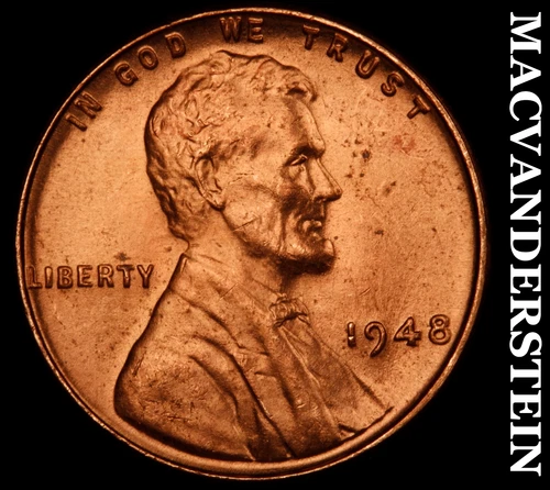 1948 Lincoln Wheat Cent- Choice Gem Brilliant Uncirculated Luster #J5286