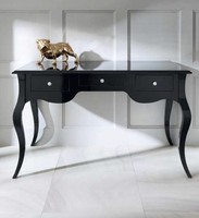 Schwarzer Schreibtisch BüRo Stil Tisch Schreibtische Barock Rokoko Holz Tische
