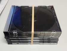 Empty CD Jewel Case Lot of 10 Slimline 5.2mm black