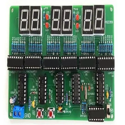 Zum Selbermachen 6-stelliges Uhr-Kit für Löten Praxis und digitale Elektronik