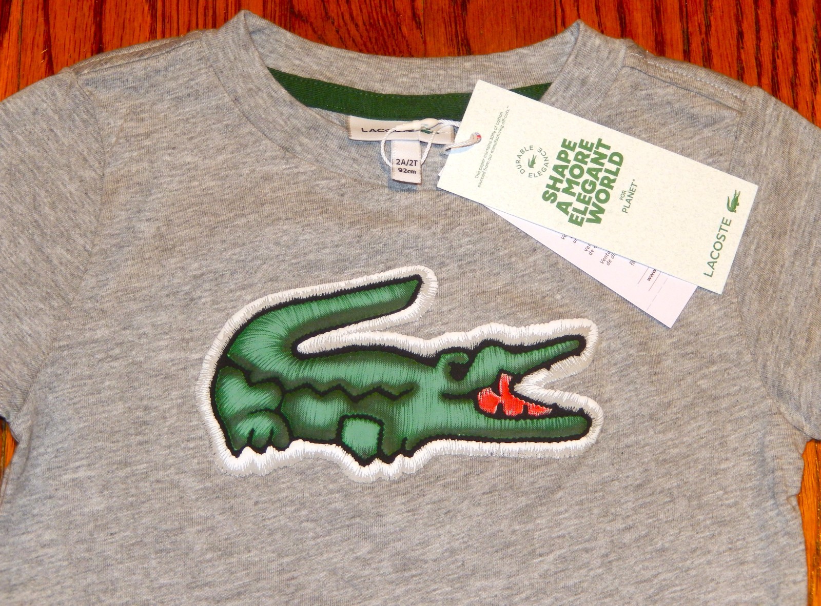 LACOSTE AUTHENTIC TODDLERS BOYS BRAND NEW ORIGINAL T-SHIRT Size 2T, NWT thumbnail 2