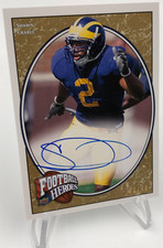 SHAWN CRABLE ROOKIE AUTO Card 2008 UD Heroes RARE/40 Patriot MICHIGAN WOLVERINES. rookie card picture