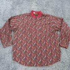 Vintage Roper Rustic Shirt Mens XXL Red Paisl...