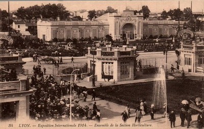 Old postcard - LYON - International Exhibition 1914, Ensemble de la Section Horticulture