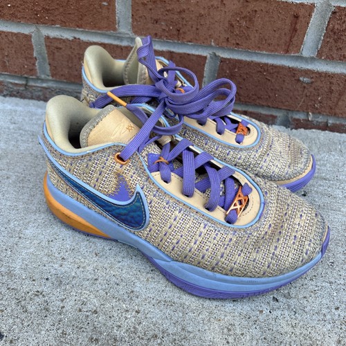 Nike Lebron 20 Summer Vibes Tan Sneakers Youth Size 4.5 DQ8651-200 Basketball - Picture 3 of 8