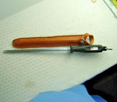 Messermeister Chrome Vanadium 10  Knife Sharpening Steel Hone Sheath Solingen