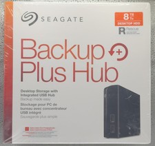Seagate 8 TB HDD Desktop Backup Hub With Integrated USB Hub NEW & SEALED