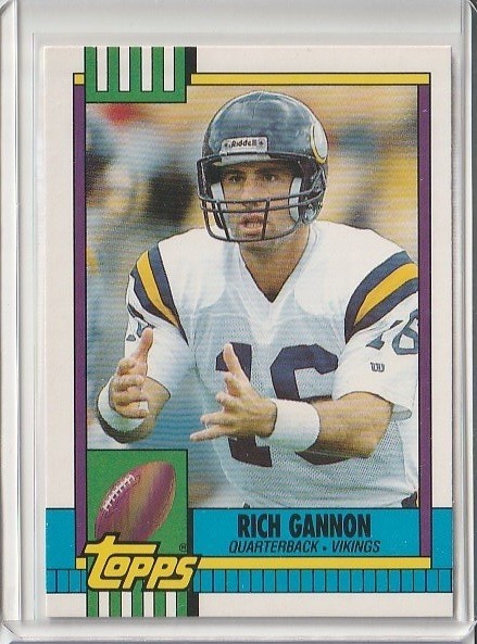 1990 Topps Traded Rookie Card #70T Rich Gannon Minnesota Vikings