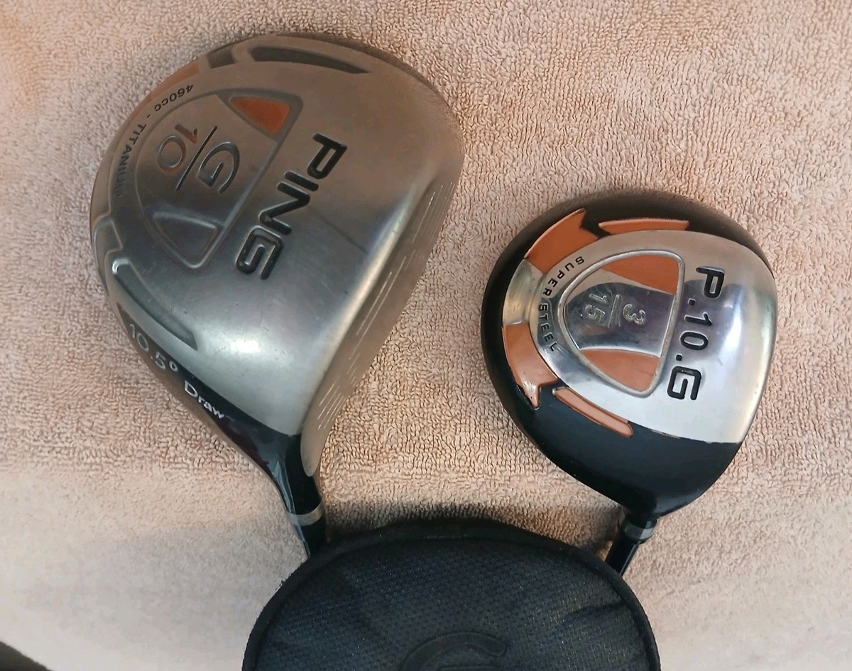 TZ GOLF - Ping G10 10.5* Draw Driver, 15* 3 Wood, Reg. Flex