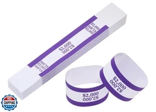 ONLYKXY 150pcs Self Sealing Cash Currency Straps Money Paper Bands Bill Wrapp