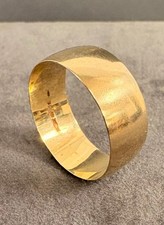 9ct Gold D‑Shaped Wedding Band Size S 3.23g - c049300171494 r