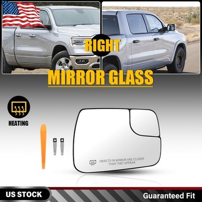 Right Heated Mirror Glass For 2019-2025 Dodge RAM 1500 Review Mirror Indicator