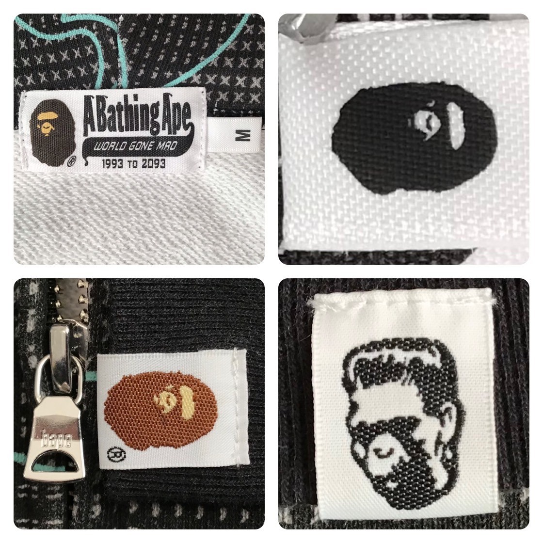 Phosphorescent Text Code Camo Shark Full Zip Hood… - image 8