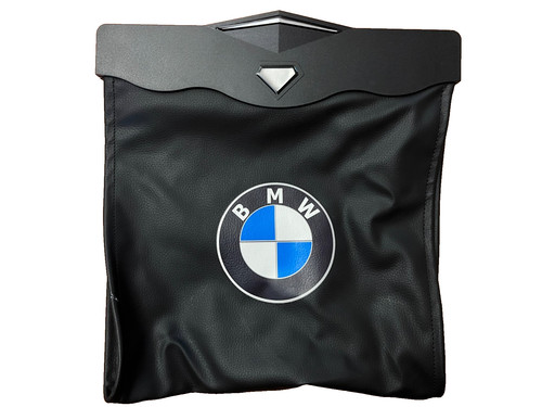 BMW Car Storage Small Accessories Bag Interior Hanging Trash Can Magnetic Top