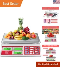 66.1 lbs Commercial Digital Scale - Auto-Off, KG/LB Conversion, Durable Design