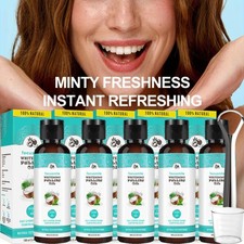 1-5X Oil Pulling with Coconut Oil Peppermint-Oil For Oral-Care Mouthwash 100ml