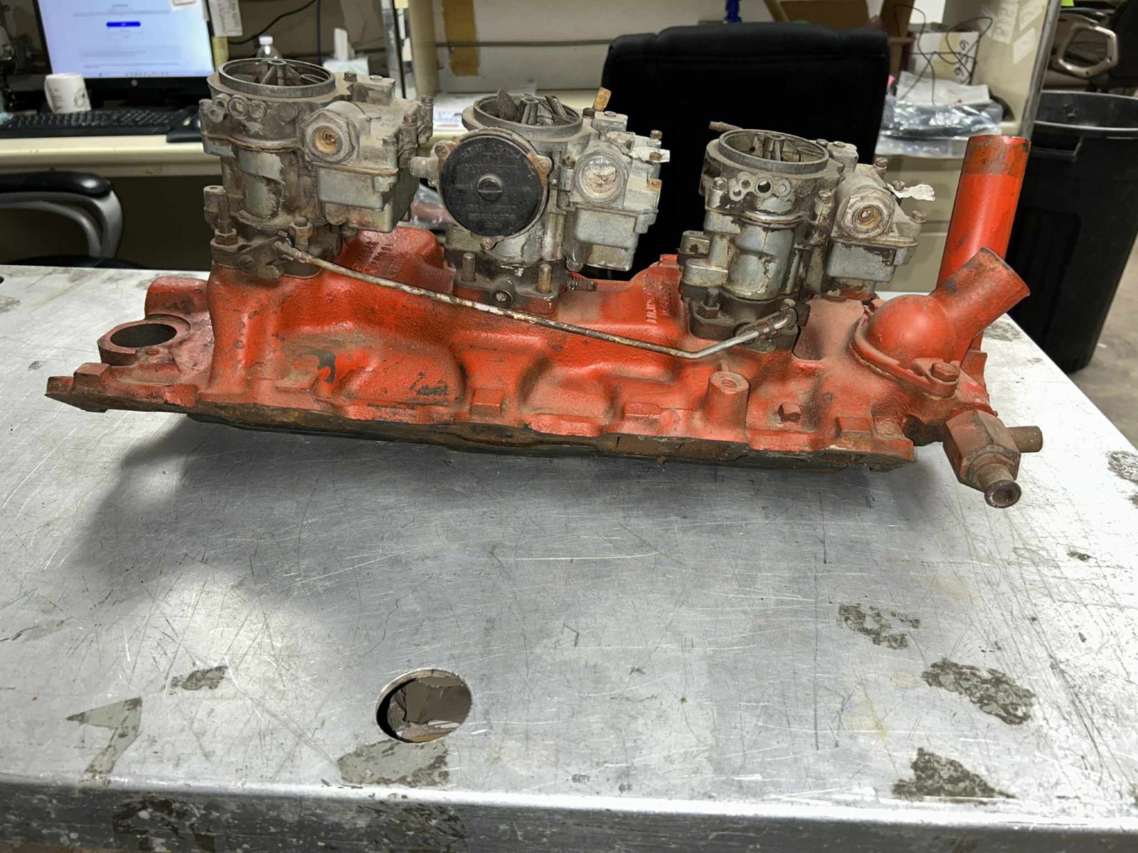 58 59 60 61 Chevrolet 348 409 Intake Tri Power With Rochester Carbs ...